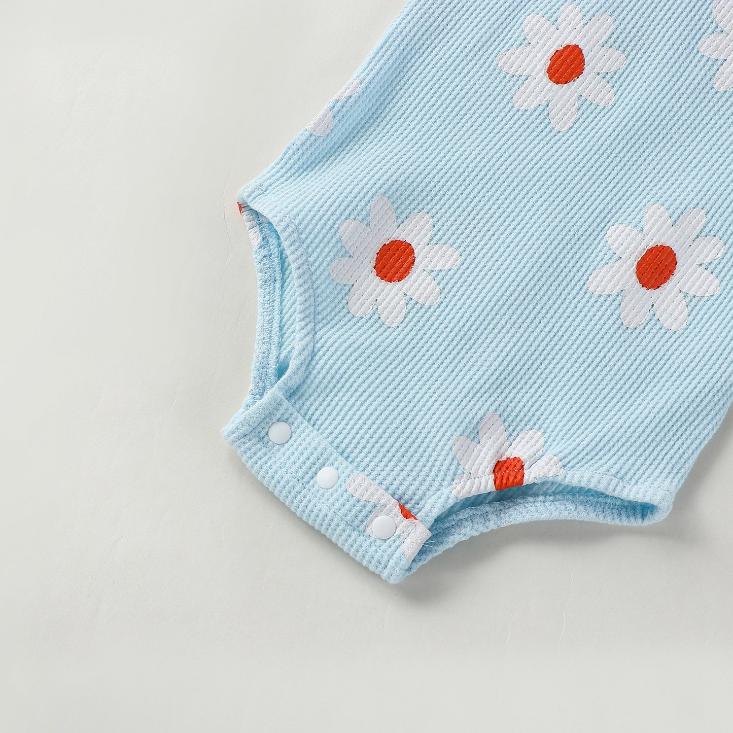 Baby Girl Daisy Print Ruffle Romper & Shorts Set – Cute Summer Outfit
