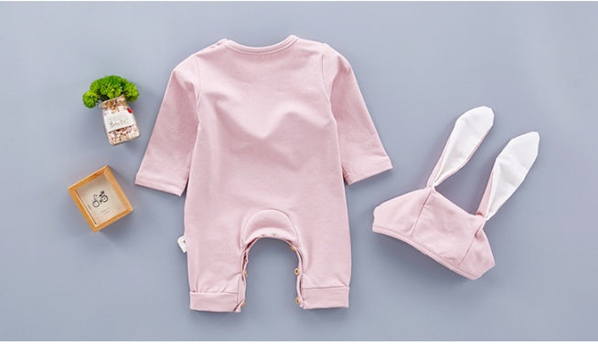 Newborn Easter Bunny Outfit, Baby Bunny Romper Set, Cute Infant Outfit with Rabbit Ear Hat