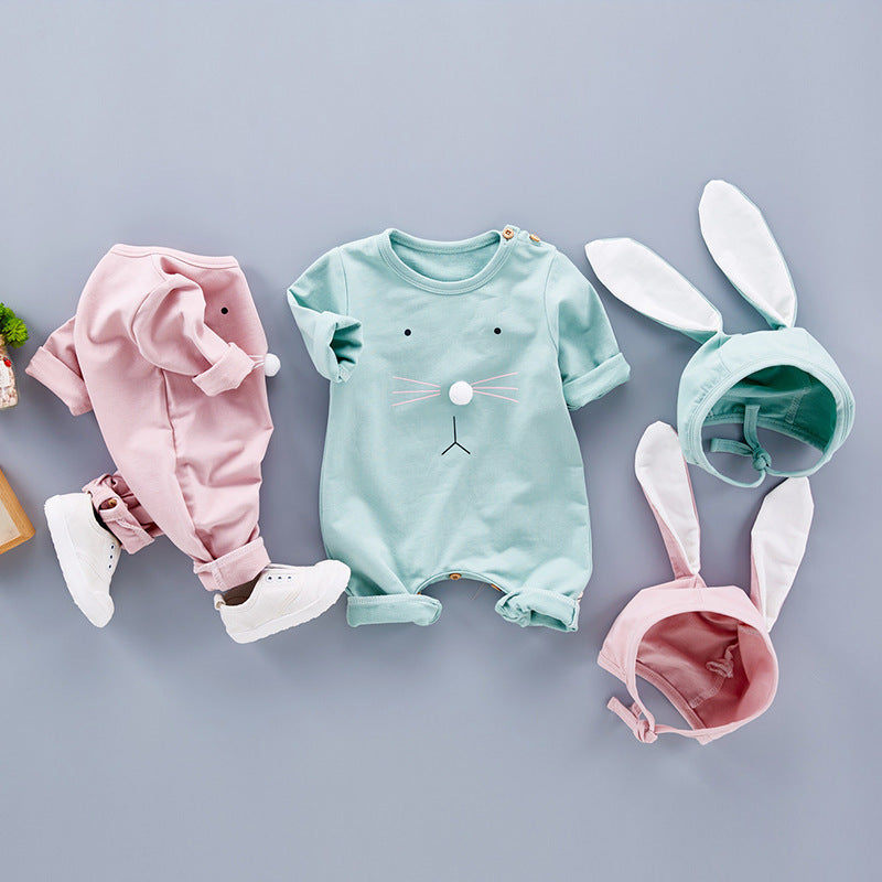 Newborn Easter Bunny Outfit, Baby Bunny Romper Set, Cute Infant Outfit with Rabbit Ear Hat