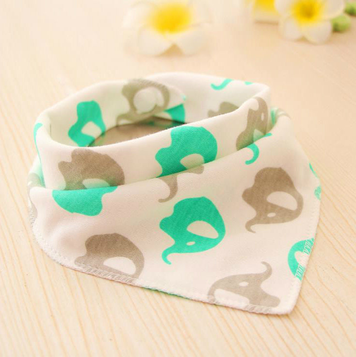 Cute Baby Bandana Bibs, Adjustable Snaps for Newborns & Toddlers Cotton Drool Bibs, Printed Baby Slabber