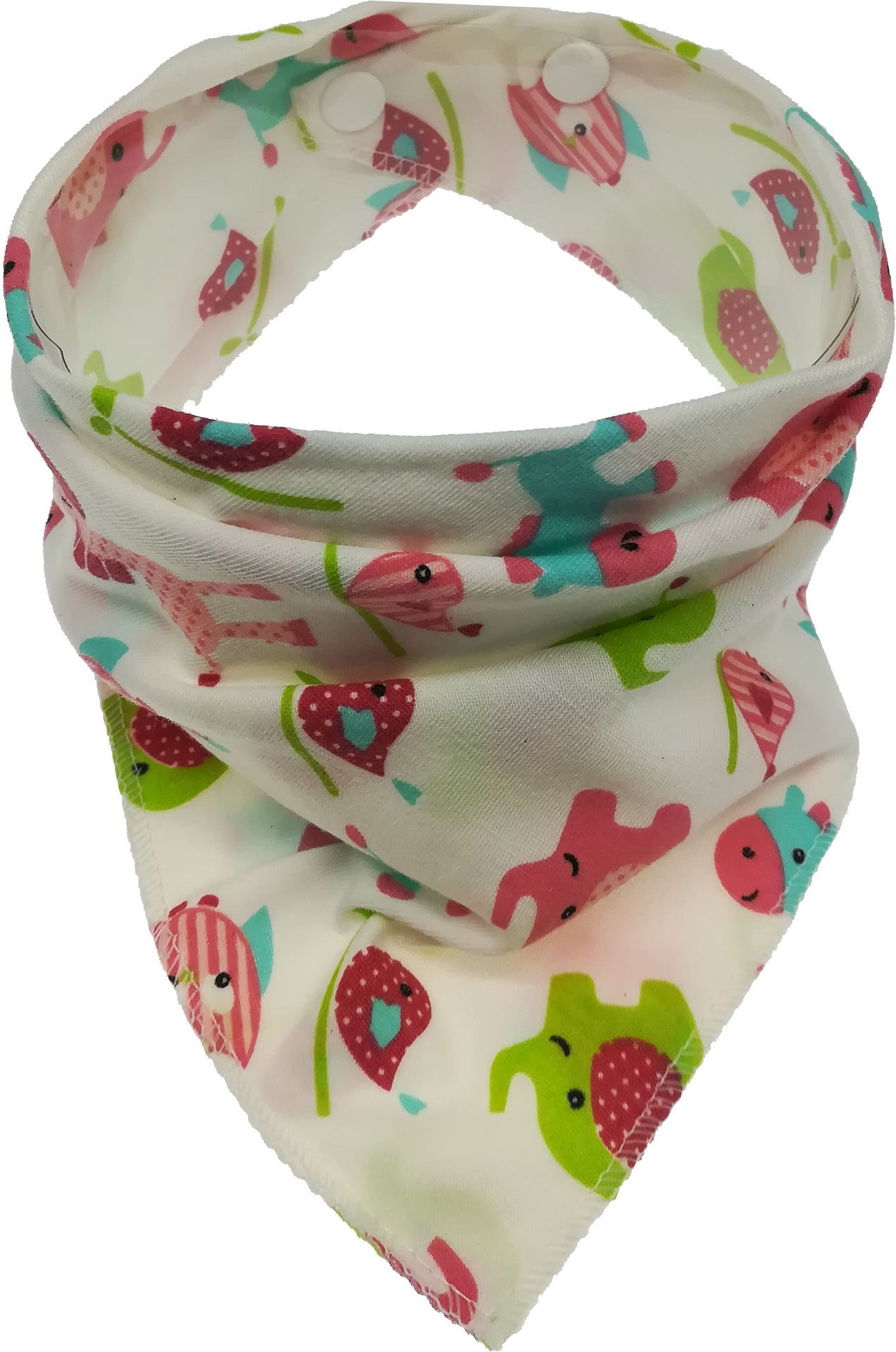 Cute Baby Bandana Bibs, Adjustable Snaps for Newborns & Toddlers Cotton Drool Bibs, Printed Baby Slabber