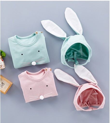 Newborn Easter Bunny Outfit, Baby Bunny Romper Set, Cute Infant Outfit with Rabbit Ear Hat