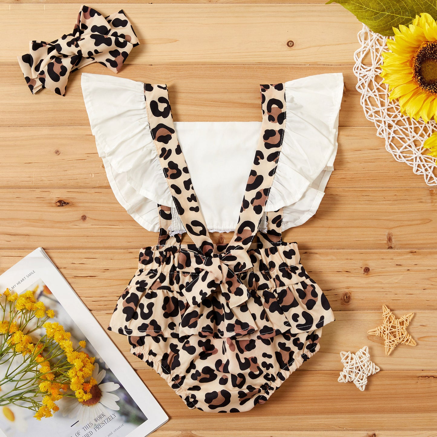 Baby Jumpsuit Leopard Print Girl Baby Romper