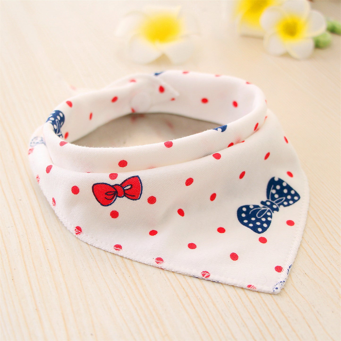 Cute Baby Bandana Bibs, Adjustable Snaps for Newborns & Toddlers Cotton Drool Bibs, Printed Baby Slabber