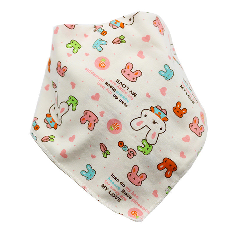 Cute Baby Bandana Bibs, Adjustable Snaps for Newborns & Toddlers Cotton Drool Bibs, Printed Baby Slabber