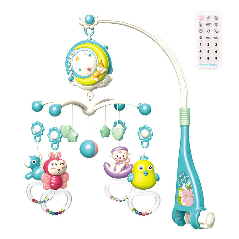 Baby Musical Crib Mobile with Projector Lights, Hanging Rotating, Teether Rattle Baby Sleeping Training Toy