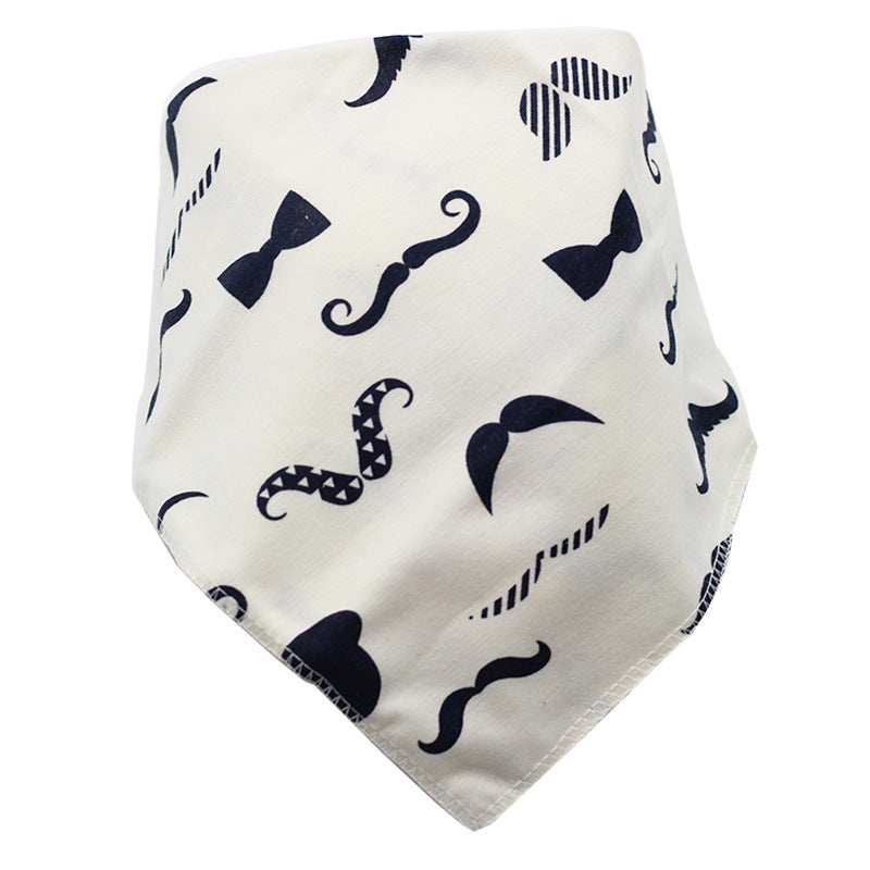 Cute Baby Bandana Bibs, Adjustable Snaps for Newborns & Toddlers Cotton Drool Bibs, Printed Baby Slabber