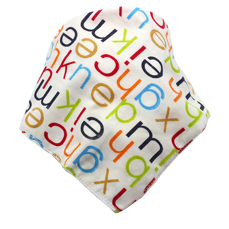 Cute Baby Bandana Bibs, Adjustable Snaps for Newborns & Toddlers Cotton Drool Bibs, Printed Baby Slabber