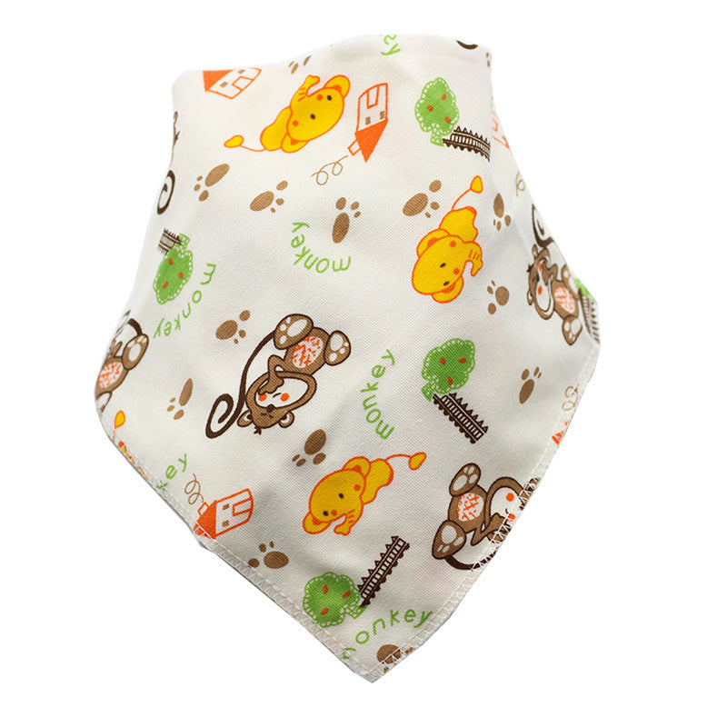 Cute Baby Bandana Bibs, Adjustable Snaps for Newborns & Toddlers Cotton Drool Bibs, Printed Baby Slabber