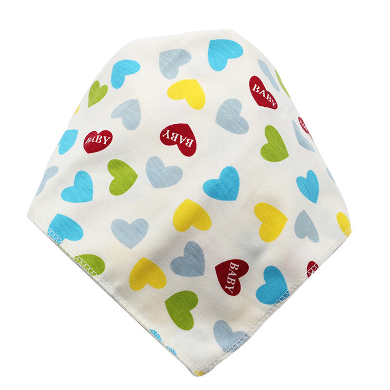 Cute Baby Bandana Bibs, Adjustable Snaps for Newborns & Toddlers Cotton Drool Bibs, Printed Baby Slabber