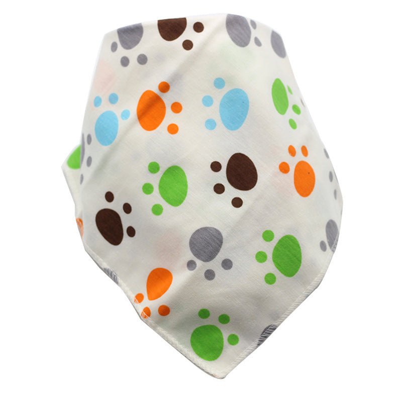 Cute Baby Bandana Bibs, Adjustable Snaps for Newborns & Toddlers Cotton Drool Bibs, Printed Baby Slabber