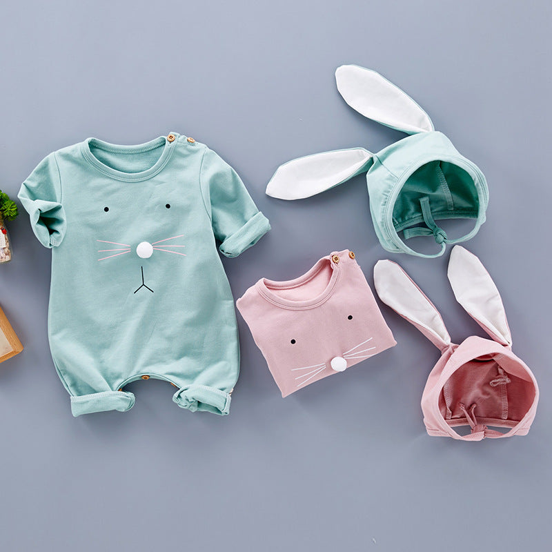 Newborn Easter Bunny Outfit, Baby Bunny Romper Set, Cute Infant Outfit with Rabbit Ear Hat