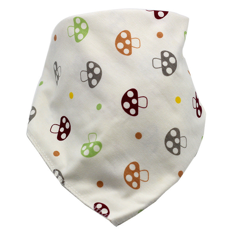 Cute Baby Bandana Bibs, Adjustable Snaps for Newborns & Toddlers Cotton Drool Bibs, Printed Baby Slabber