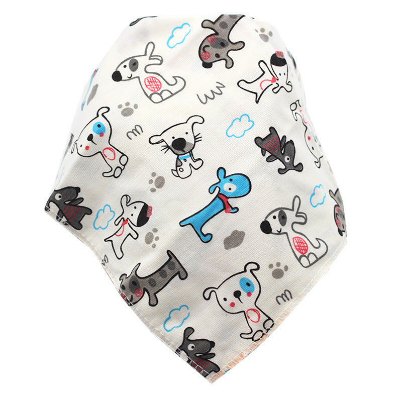 Cute Baby Bandana Bibs, Adjustable Snaps for Newborns & Toddlers Cotton Drool Bibs, Printed Baby Slabber