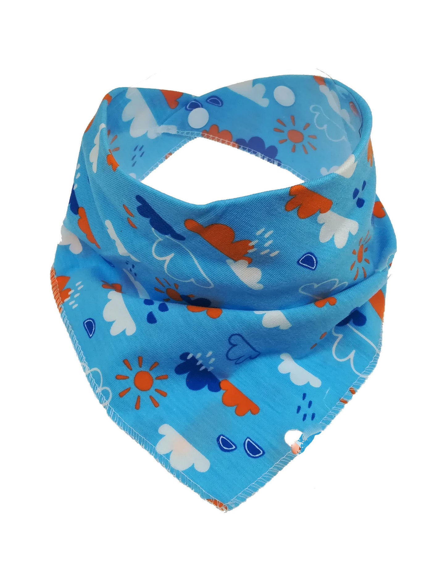 Cute Baby Bandana Bibs, Adjustable Snaps for Newborns & Toddlers Cotton Drool Bibs, Printed Baby Slabber