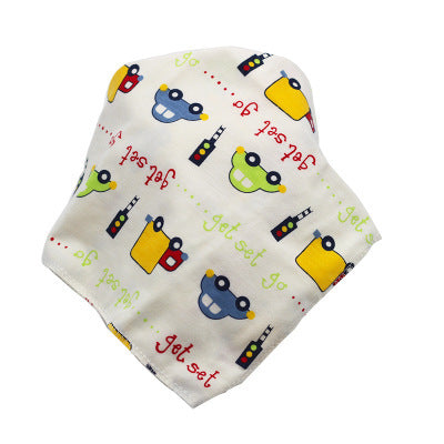 Cute Baby Bandana Bibs, Adjustable Snaps for Newborns & Toddlers Cotton Drool Bibs, Printed Baby Slabber