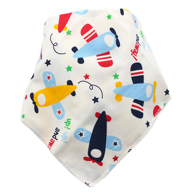 Cute Baby Bandana Bibs, Adjustable Snaps for Newborns & Toddlers Cotton Drool Bibs, Printed Baby Slabber