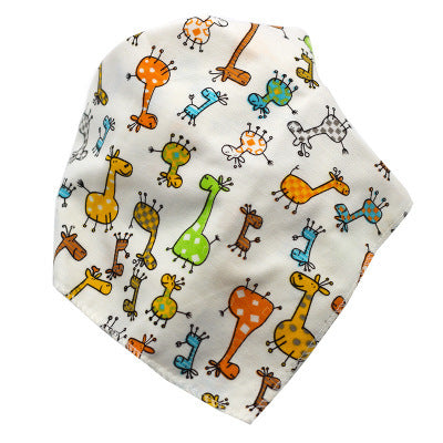 Cute Baby Bandana Bibs, Adjustable Snaps for Newborns & Toddlers Cotton Drool Bibs, Printed Baby Slabber