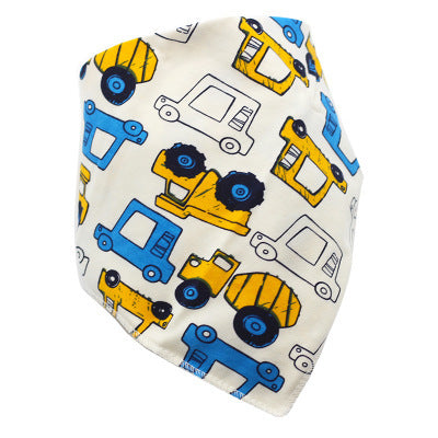 Cute Baby Bandana Bibs, Adjustable Snaps for Newborns & Toddlers Cotton Drool Bibs, Printed Baby Slabber