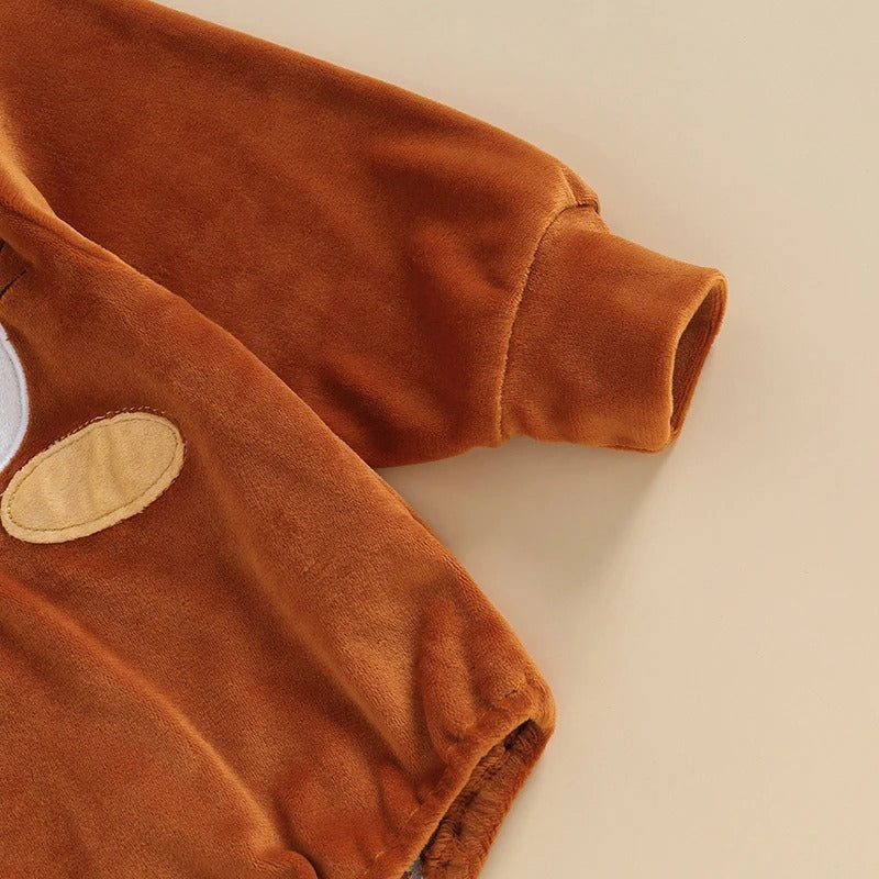 Thanksgiving Baby Romper | Cute Chicken Hooded Jumpsuit | Unisex Long Sleeve Infant Bodysuit | Soft Cotton Baby Outfit for Boys & Girls | Festive Holiday Photoshoot Clothes | Sizes 60–90cm