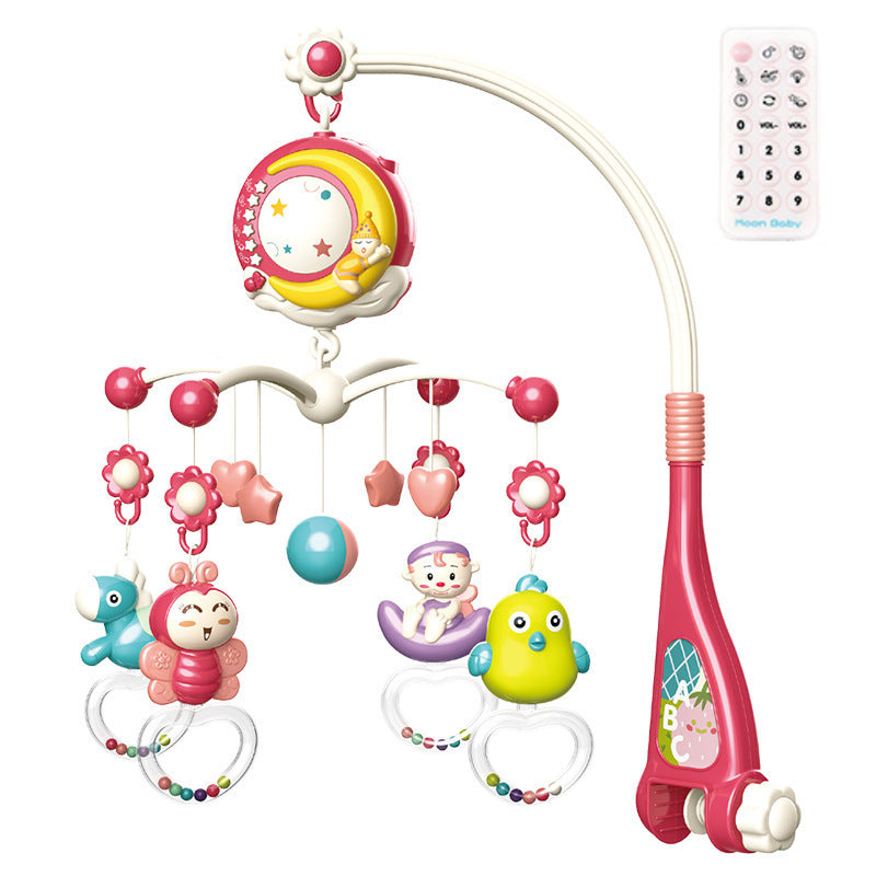 Baby Musical Crib Mobile with Projector Lights, Hanging Rotating, Teether Rattle Baby Sleeping Training Toy