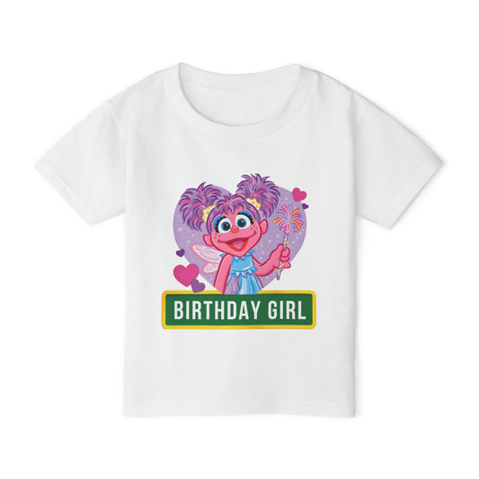 Abby Cadabby Toddler T-Shirt - Sesame Street Birthday Girl Shirt, Cute Kids Party Tee