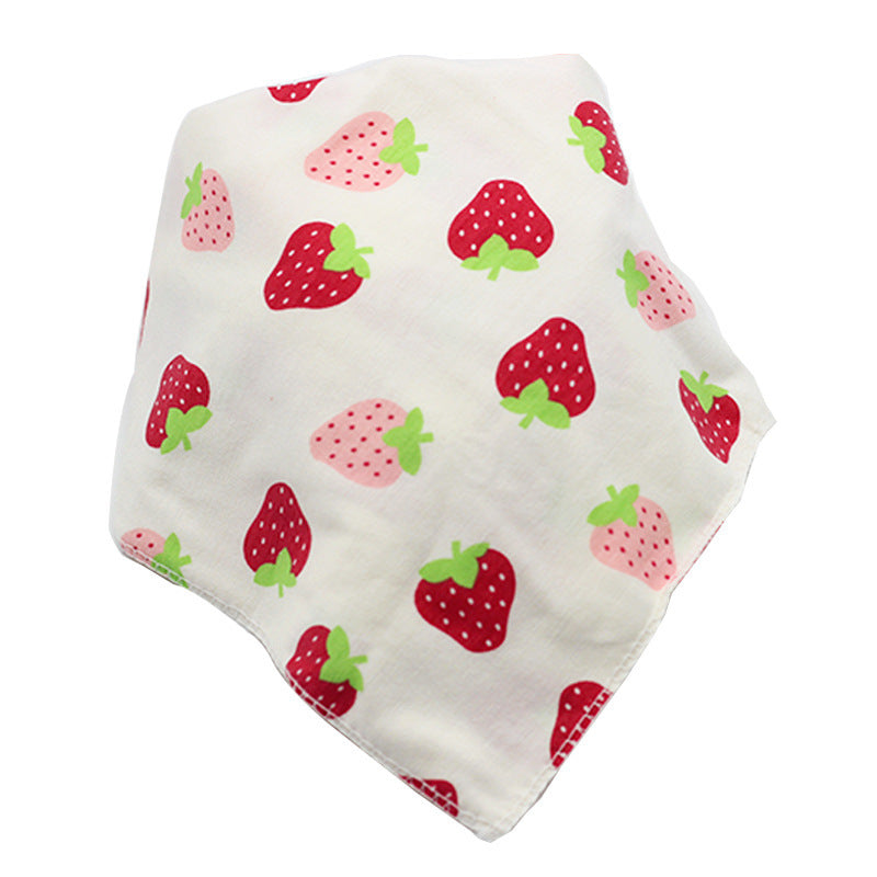Cute Baby Bandana Bibs, Adjustable Snaps for Newborns & Toddlers Cotton Drool Bibs, Printed Baby Slabber