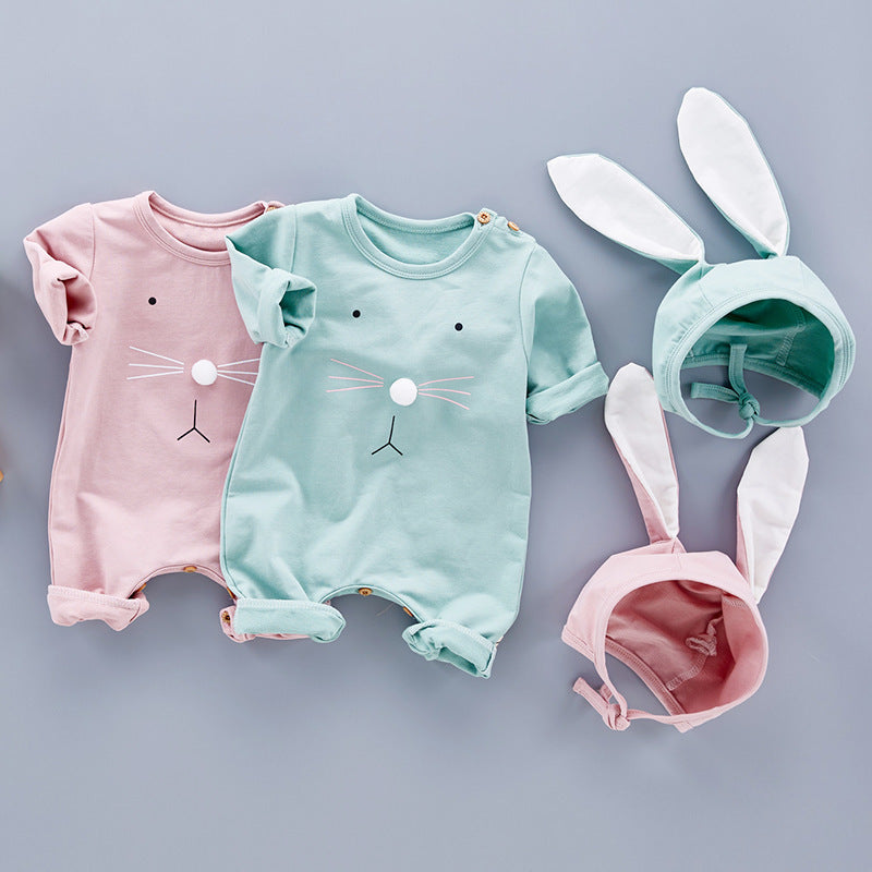 Newborn Easter Bunny Outfit, Baby Bunny Romper Set, Cute Infant Outfit with Rabbit Ear Hat
