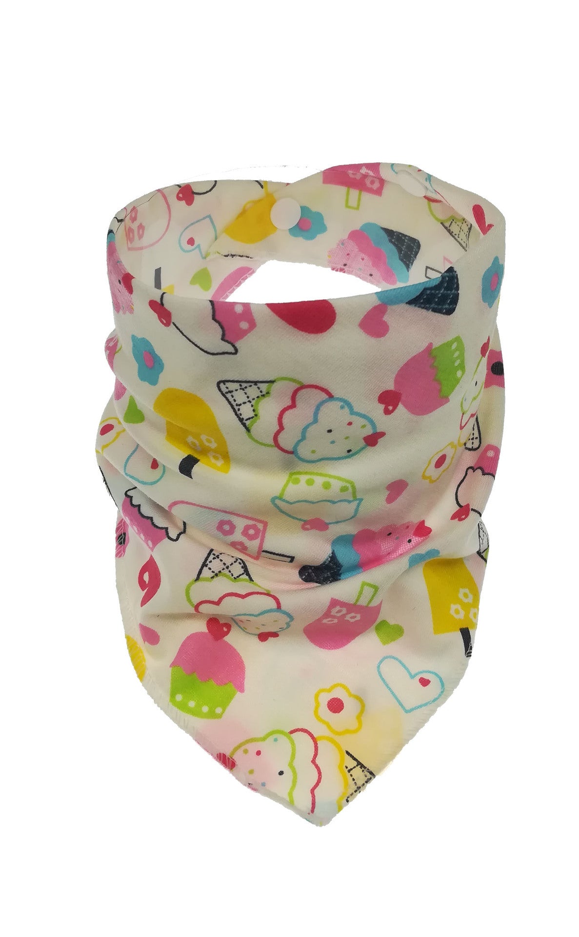 Cute Baby Bandana Bibs, Adjustable Snaps for Newborns & Toddlers Cotton Drool Bibs, Printed Baby Slabber
