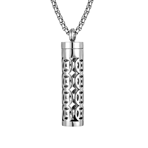 Aromatherapy Necklace Diffuser – Titanium Steel Essential Oil Locket Pendant, Perfume Diffuser Jewelry for Women & Men