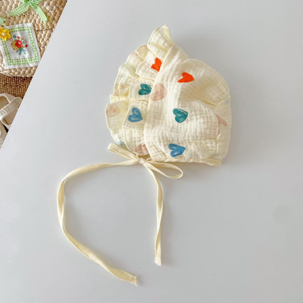 Baby Girl Summer Romper Set Heart Print Sleeveless Jumpsuit with Ruffle Hat | Cute & Comfy Outfit