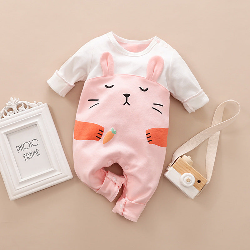 Cute Dinosaur Baby Romper | Animal Print Long Sleeve Crawling Onesie | Unisex Newborn Bodysuit for Boys & Girls | Soft Cotton Cartoon Infant Jumpsuit | Spring & Autumn Baby Clothes
