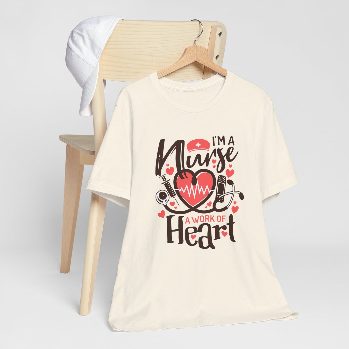 I Am a Nurse a Work of Heart Shirt – Cute Nurse Life Tee, RN Appreciation Gift, Nurses Week T-Shirt for Nurses and Healthcare Heroes