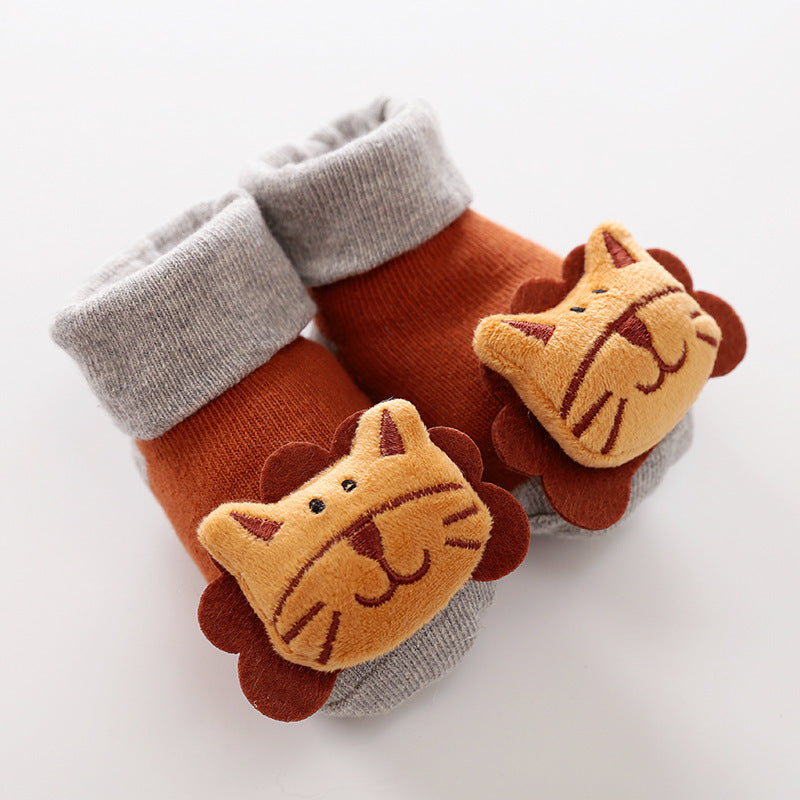Cute Animals Soft Baby Anti-Slip Socks, Toddler Socks for Babies, Kids Socks for 10-36 months