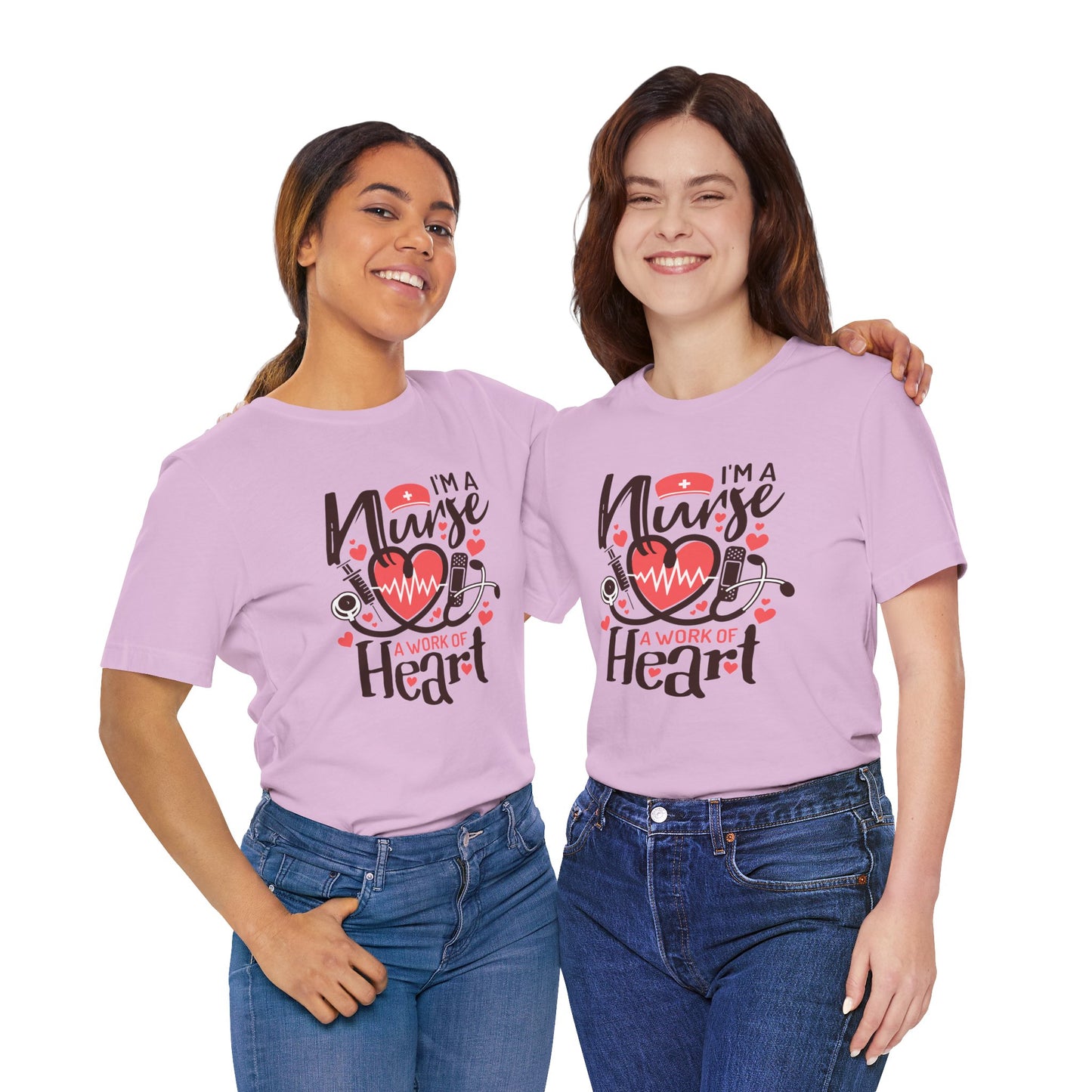 I Am a Nurse a Work of Heart Shirt – Cute Nurse Life Tee, RN Appreciation Gift, Nurses Week T-Shirt for Nurses and Healthcare Heroes
