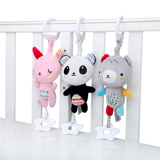 Baby Animal Teether Rattle Bed Trailer