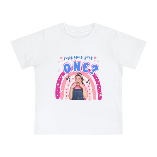 Ms. Rachel 1st Birthday Shirt Baby – “Can You Say One” Infant T-Shirt, First Birthday Outfit, Baby Boy Girl Party Tee