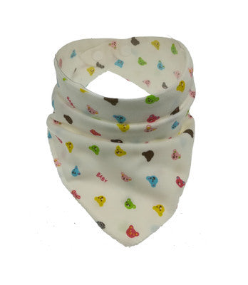 Cute Baby Bandana Bibs, Adjustable Snaps for Newborns & Toddlers Cotton Drool Bibs, Printed Baby Slabber