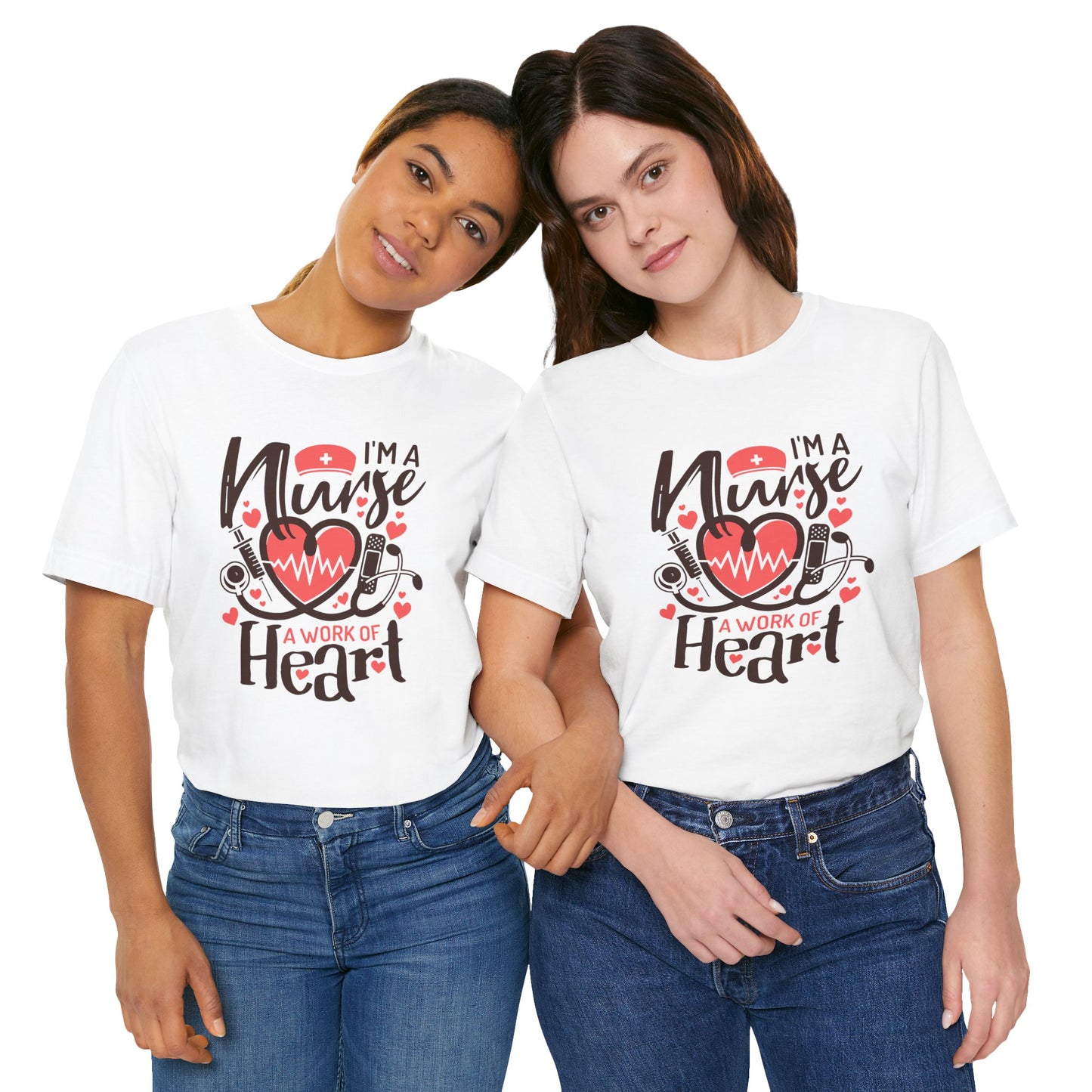 I Am a Nurse a Work of Heart Shirt – Cute Nurse Life Tee, RN Appreciation Gift, Nurses Week T-Shirt for Nurses and Healthcare Heroes