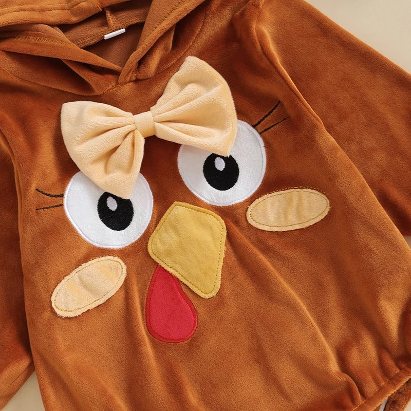 Romper Thanksgiving Chicken Shape Cute Style Baby Jumpsuits