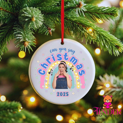 Personalized Christmas Ornament 2025 Custom Name Ceramic Ornament for Kids, Daughter, Son, Grandkids – Family Holiday Keepsake Gift