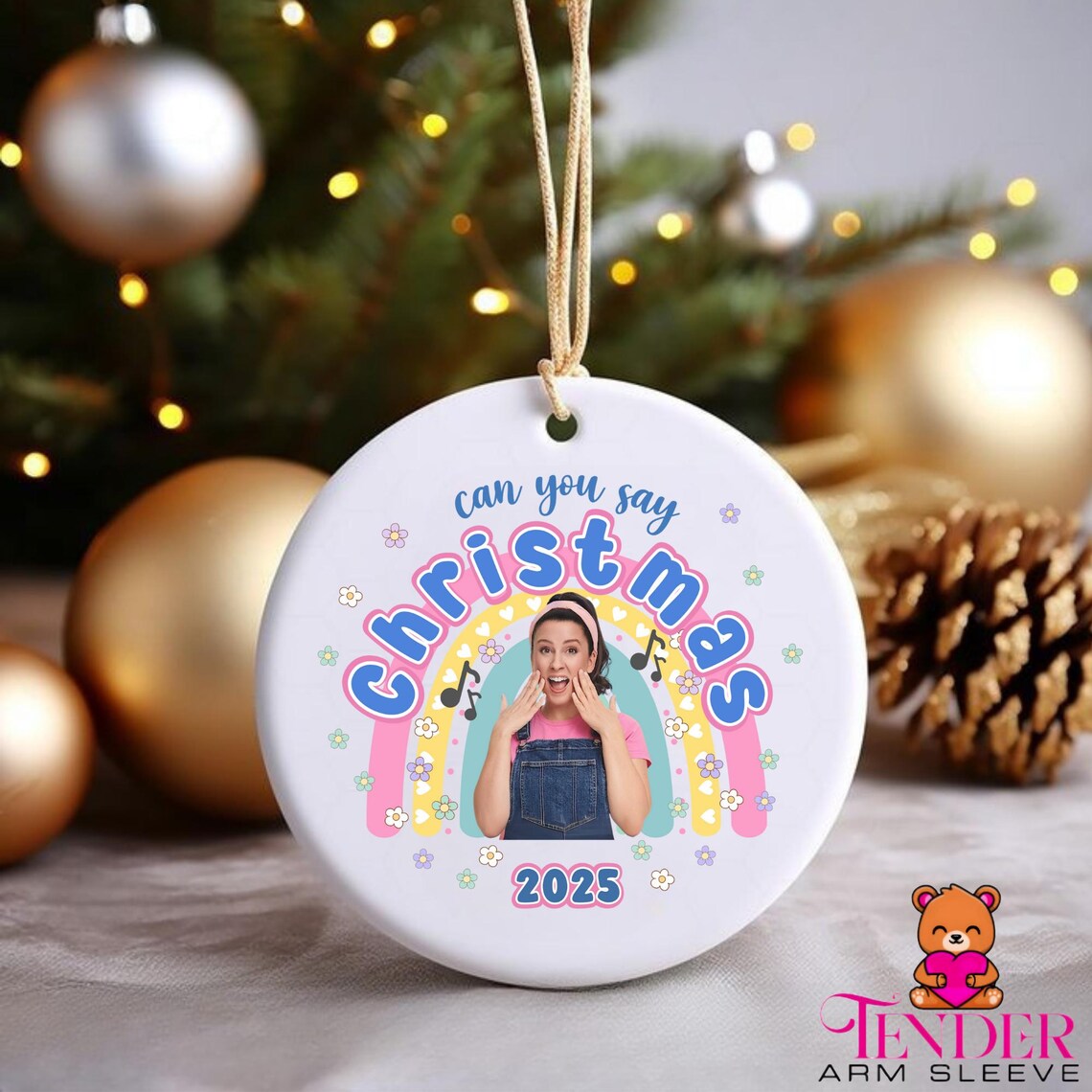 Personalized Christmas Ornament 2025 Custom Name Ceramic Ornament for Kids, Daughter, Son, Grandkids – Family Holiday Keepsake Gift