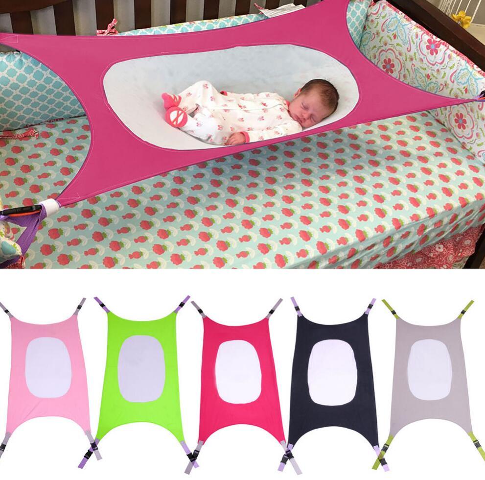 Baby Crib Hammock Bed – Portable Infant Sleep Support Sling, Soft Breathable Newborn Crib Insert, Adjustable Baby Comfort Hammock
