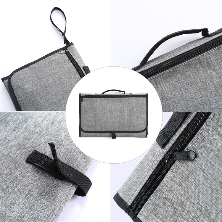 Portable Baby Diaper Changing Pad with Storage – Foldable Waterproof Travel Changing Mat, Compact Nappy Clutch for Newborn & Toddler