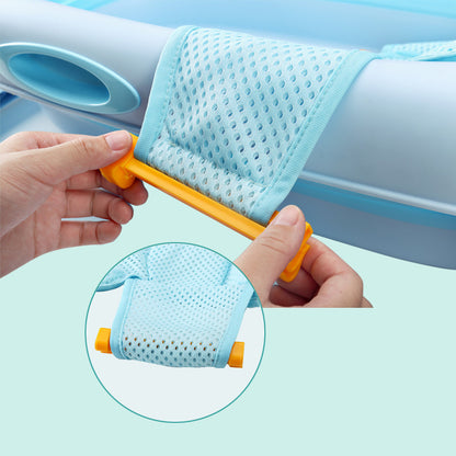 Baby Bath Support Seat – Newborn Bath Cushion Anti-Slip Floating Bath Pillow for Infant Tub, Soft Mesh Baby Bath Lounger