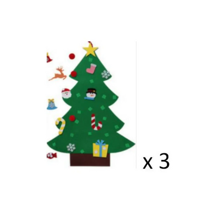 DIY Felt Christmas Tree Set for Kids – Toddler Christmas Tree Decorations Kit, Reusable Holiday Wall Decor & Educational Toy