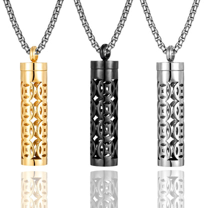 Aromatherapy Necklace Diffuser – Titanium Steel Essential Oil Locket Pendant, Perfume Diffuser Jewelry for Women & Men