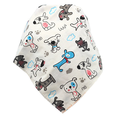 Cute Baby Bandana Bibs, Adjustable Snaps for Newborns & Toddlers Cotton Drool Bibs, Printed Baby Slabber