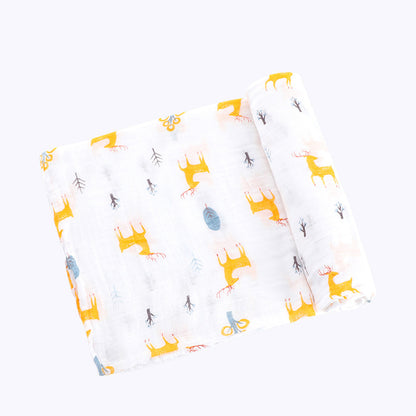 Newborn Bamboo Cotton Swaddle Blanket | Double-Layer Gauze Wrap for Babies (0–2Y)