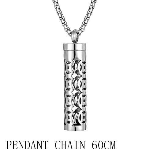 Aromatherapy Necklace Diffuser – Titanium Steel Essential Oil Locket Pendant, Perfume Diffuser Jewelry for Women & Men